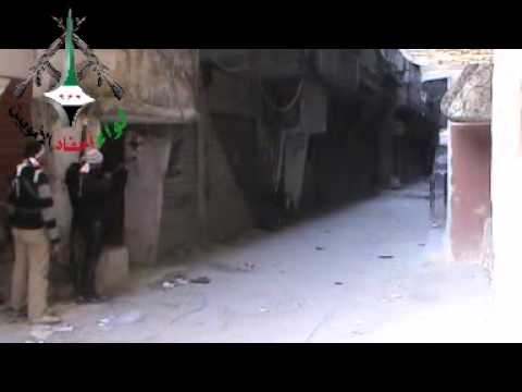 استهداف قوات النظام في مخيم اليرموك في مدينة دمشق