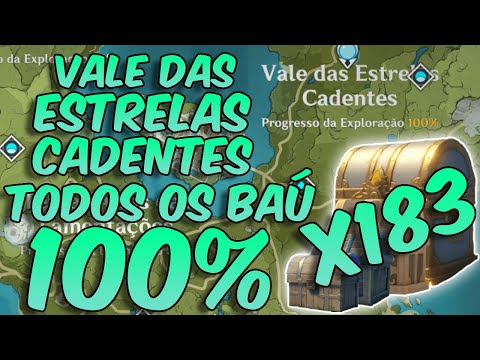 VALE DAS ESTRELAS CADENTES 100% TODOS OS BAÚ DE MONDSTADT | Genshin Impact
