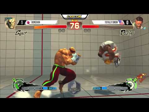 Bonchan (Sagat) vs Totally Drew (Dudley) - Final Round 18 USF4 - 720p 60fps