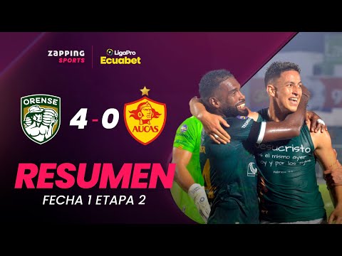 Orense 4-0 Aucas / Resumen Fecha 1 / 2da Etapa / LigaPro Ecuabet