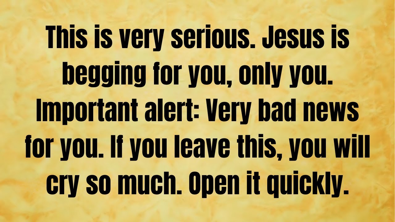 🔴 This is serious. A very bad news is coming your way.. | God message today | God Says