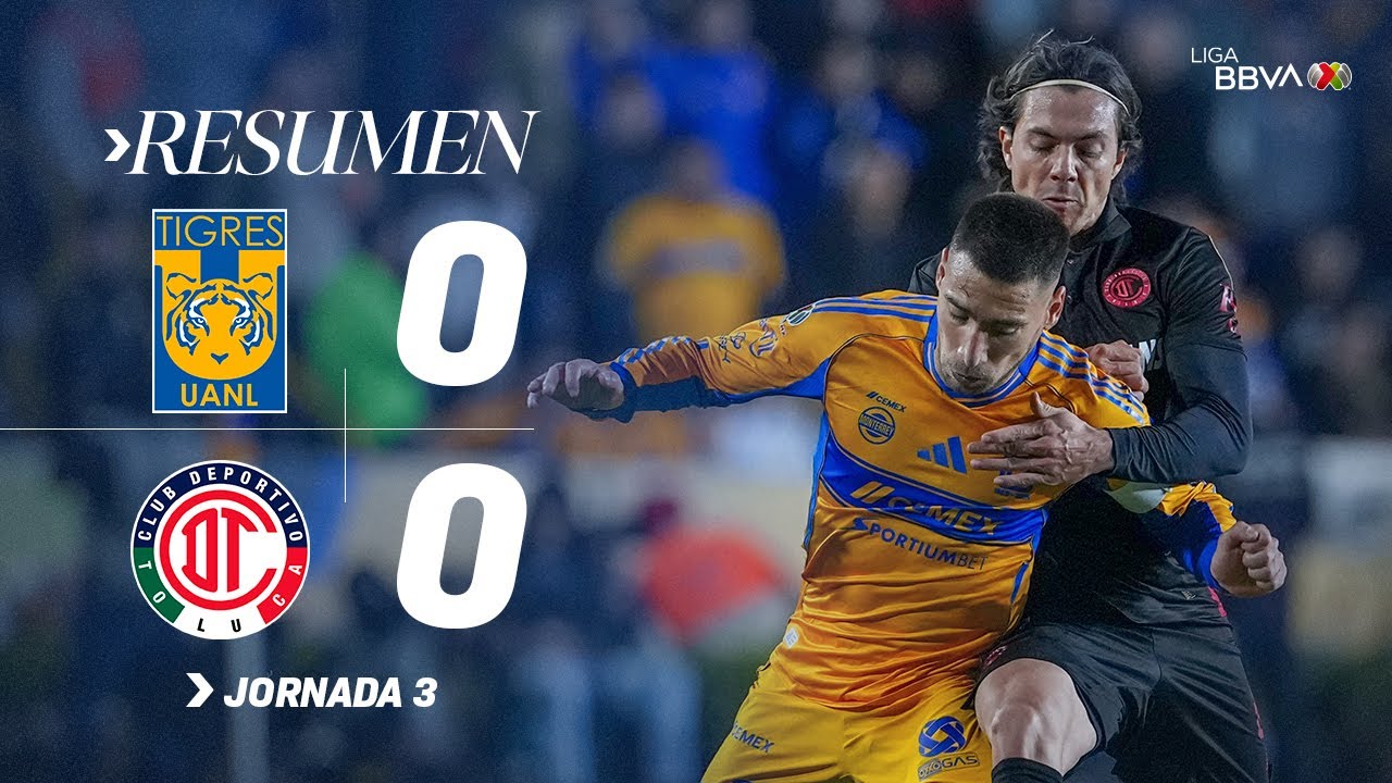 Tigres UANL vs CD Toluca Highlights