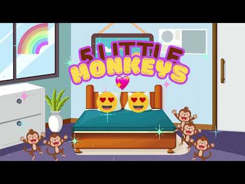 🐒5 Little Monkeys Jumping on the Bed🐒 | Fun Nursery Rhymes Songs