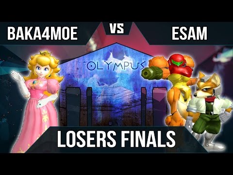 Olympus - Baka4Moe (Peach) vs. CT | ESAM (Samus, Fox) - SSBM Losers Finals - Melee
