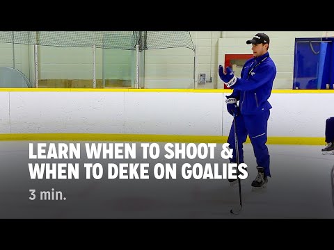 LEARN WHEN TO SHOOT & WHEN TO DEKE ON GOALIES | iTrain Hockey