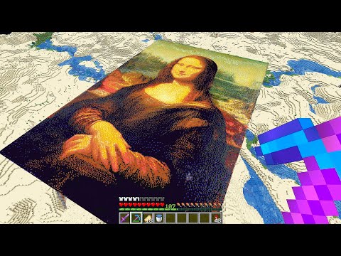 Eu Construí a MONA LISA no MINECRAFT