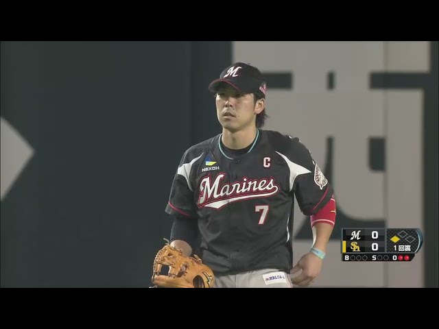 【1回裏】マリーンズ・鈴木 さすがのポジショニングで先発復帰のイ・デウン救った!! 2015/9/20 H-M