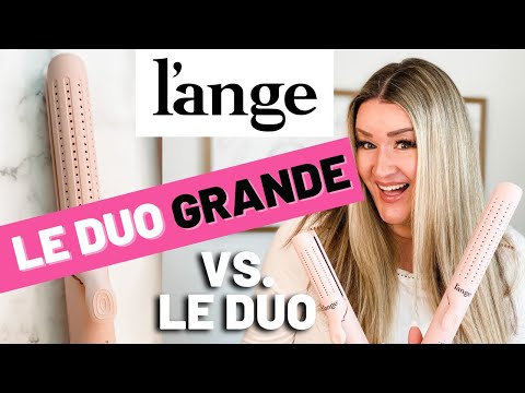 L'ange LE DUO GRANDE VS. LE DUO 360 Airflow Styler Wand LONG HAIR Review!!!  Glow Up Twins Video