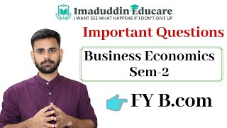 Important Questions of Business Economics || Fybcom sem 2