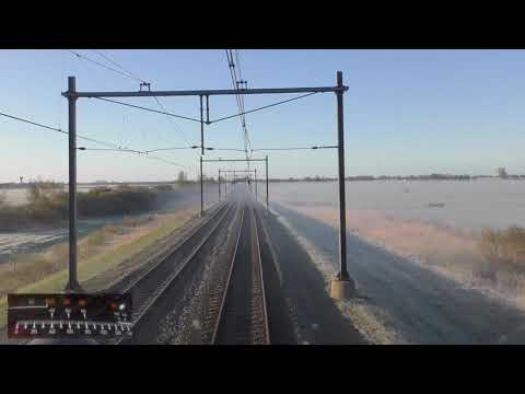 Meerijden met de machinist van Leeuwarden naar Den Haag. (Met snelheidsmeter)