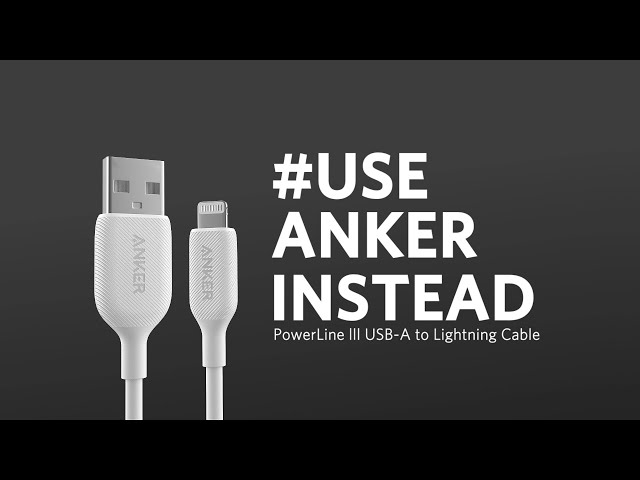 انكر سلك شاحن باورلاين الاصدار الثاني من USB الى ا...