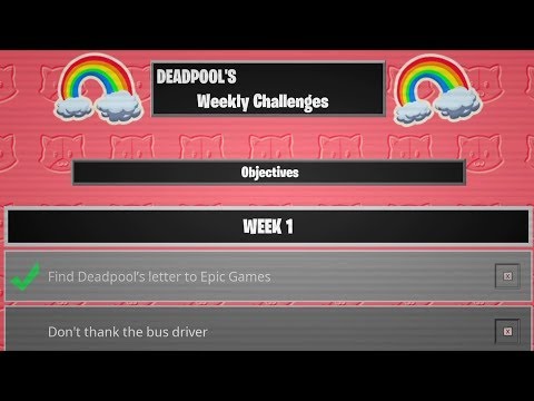 Find Deadpool's letter To epic games Fortnite Chapter 2 Season 2
