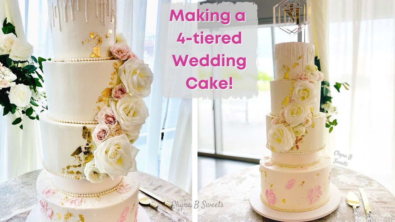 Wedding Cake Tutorial | Elegant Wedding Cake Ideas | Chyna B Sweets