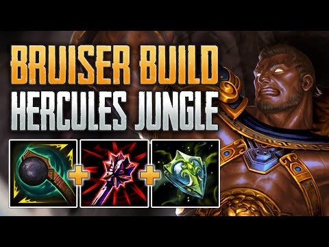 SMALL HEADED MAN THROWS LARGE ROCK! Hercules Jungle Gameplay (SMITE Conquest)