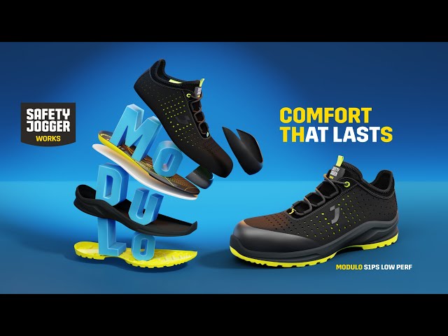 Bezpečnostní polobotka SAFETY JOGGER MODULO S1PS ESD non-metall, šedá/modrá