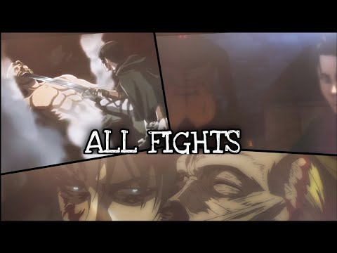 Levi Vs Beast titan All fights (round 1, 2, & 3)