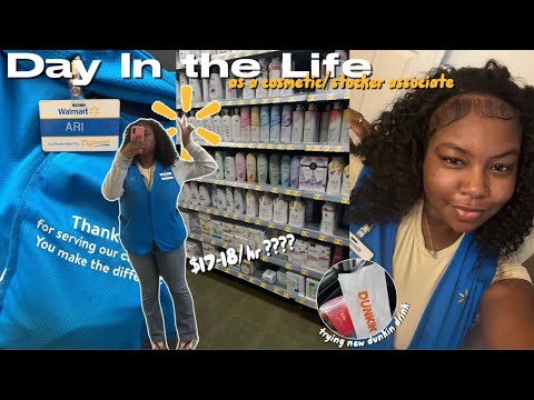 COME TO WORK WITH ME !! (Walmart Edition) | $17-18/hr?? , cosmetic associate, ￼*realistic***
