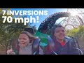 Riding The Worlds Largest Arrow Custom Looper Viper At Six Flags Magic Mountain