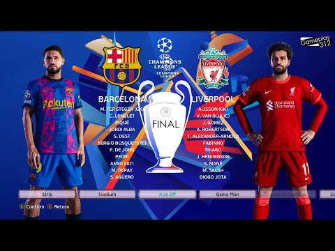 PES 2021 - Barcelona vs Liverpool - Final UEFA Champions League UCL 2021/2022 - eFootball