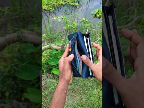 Genuine Leather Long Wallet - Royal Blue Edition video thumbnail