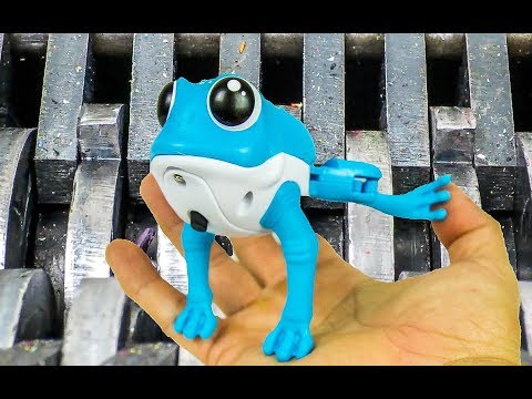 Shredding a Robot Frog! What's Inside Little Live Pets Frog? Robo Alive Toy Experiment at Home
