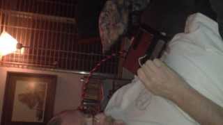 Aging drunk tripster plays the Stylophone to Absolute Beginners by David Bowie