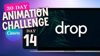 Download the video "Simple drop text animation in Canva | Day 14 of 30 Day animation challenge"