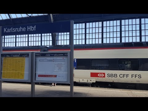 100. ECE/EC Video: SBB-ETR 610 Frankfurt-Milano-EuroCity-Express in Karlsruhe Hbf: ECE52 Frankfurt