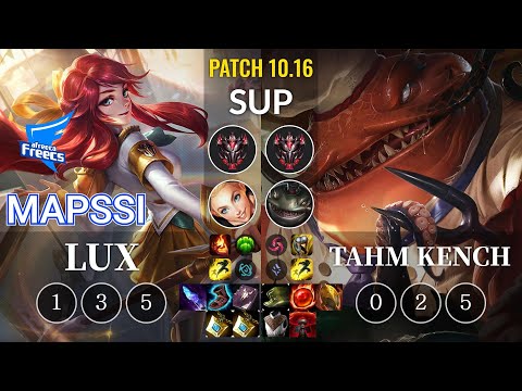 AF MapSSi Lux vs Tahm Kench Sup - KR Patch 10.16