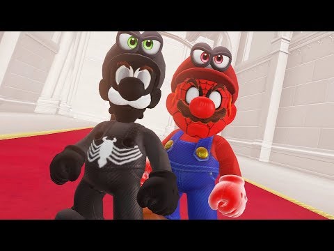 Super Mario Odyssey - Spider Mario & Venom Luigi Final Boss + Darker Side