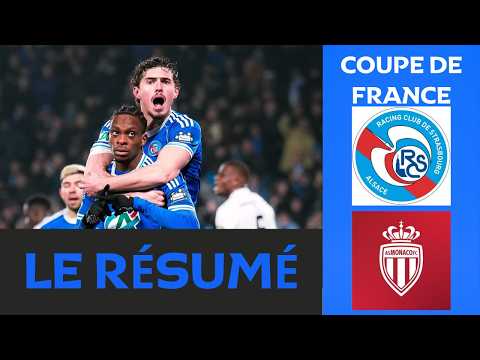 Strasbourg - Monaco | 3-1 | Résumé | Coupe de France 2025-2026 | strasbourg monaco