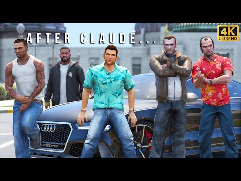 GTA V SERIES | Trevor, CJ, Tommy, and Niko Head to Liberty City to Find Claude! | Episode 5