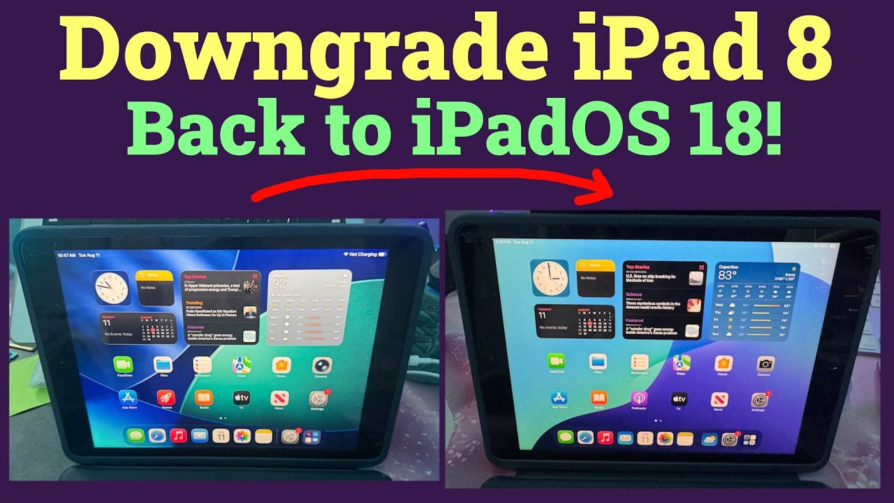 Downgrading iPad 8 back to iPadOS 18!