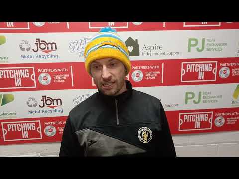 Ian Richards talks after 5-2 win over Hebburn Town