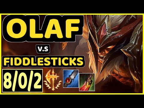 WIGGILY (OLAF) vs FIDDLESTICKS - 8/0/2 KDA JUNGLE CHALLENGER GAMEPLAY - NA