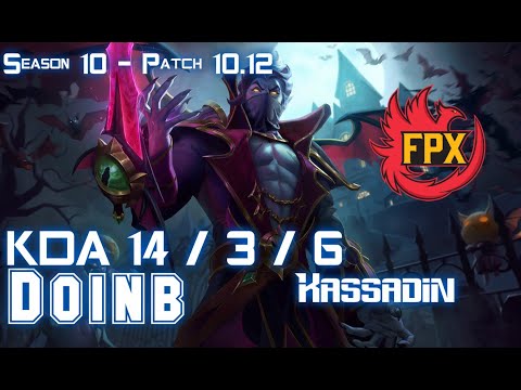 FPX Doinb KASSADIN vs TWISTED FATE Mid - Patch 10.12 KR Ranked