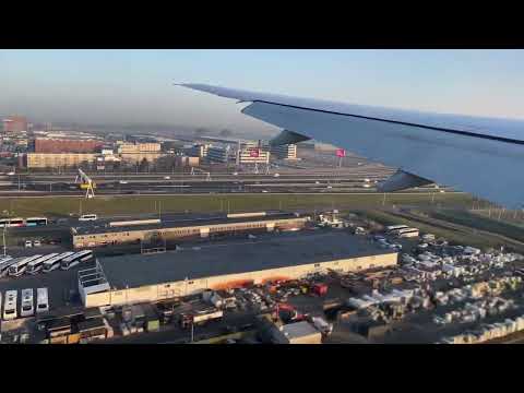 KLM Boeing 777-200 Landing AMS