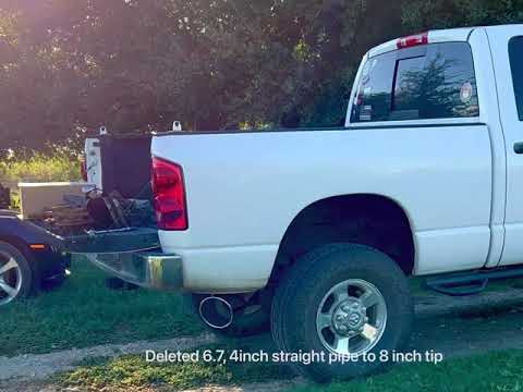 3rd Gen Cummins 4” Straight Pipe Exhaust Tip Comparison