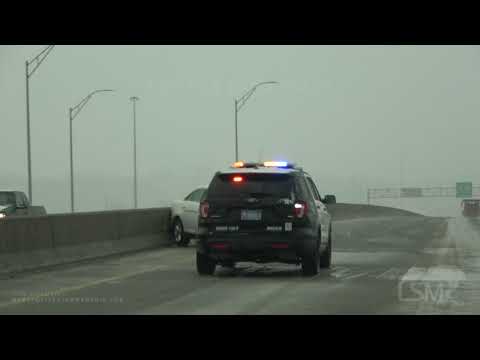 11-26-2019 Sioux City, IA First Winter Storm of Season, Emergency Vehicles, Heavy Snow, Traffic