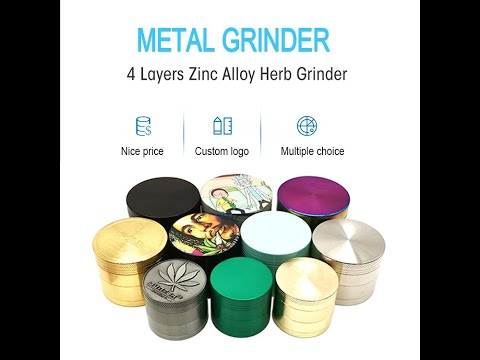 Rainbow Zinc Alloy Herb Grinder With Scraper