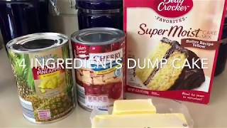 4 Ingredients Dump Cake | Cherry Pineapple