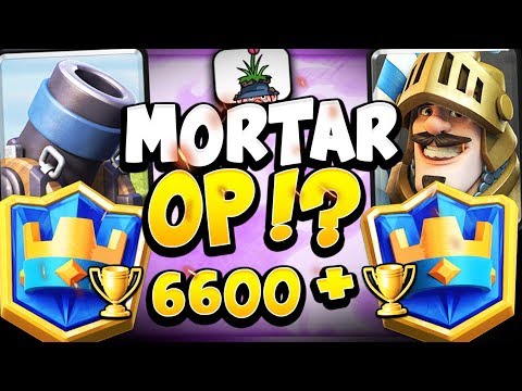 TOP 400 6500+ LIVE LADDER GAMEPLAY WITH BEST F2P MORTAR DECK! - CLASH ROYALE