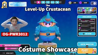 Showcasing The Level Up Crustacean Costume in Fall Guys (The Coin Quest Event)