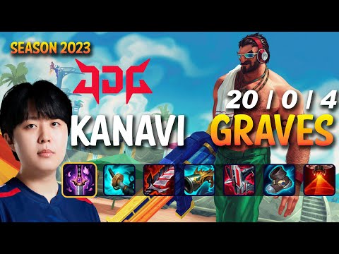 JDG Kanavi GRAVES Jungle 1v9! - Patch 13.20 KR Ranked