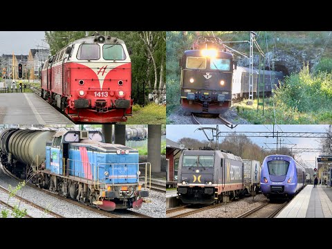 Svenska tåg som tutar del 6 / Compilation of Swedish train horns part 6