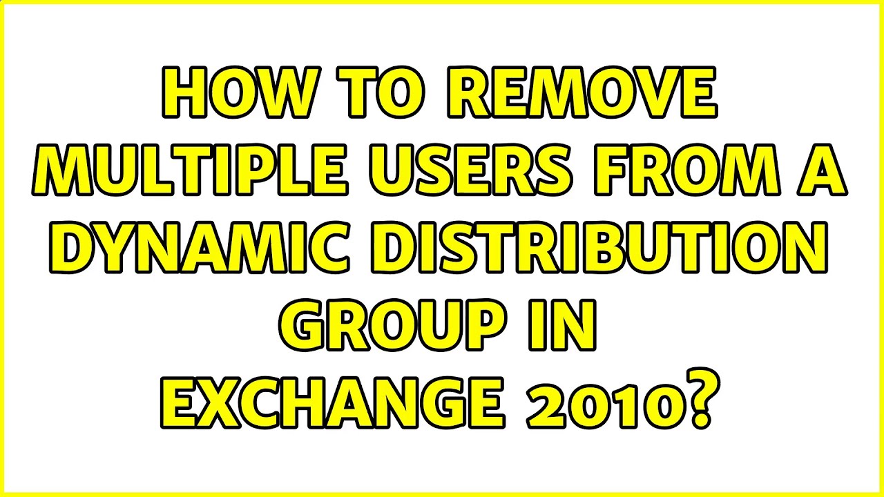 How do I remove a user from a dynamic distribution group in powershell