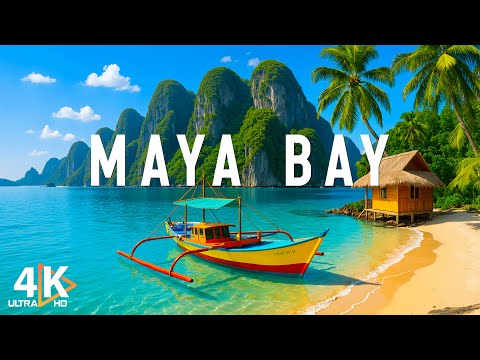 Maya Bay, Thailand 4K – Crystal Waters, Dramatic Cliffs & Breathtaking Tropical Landscapes