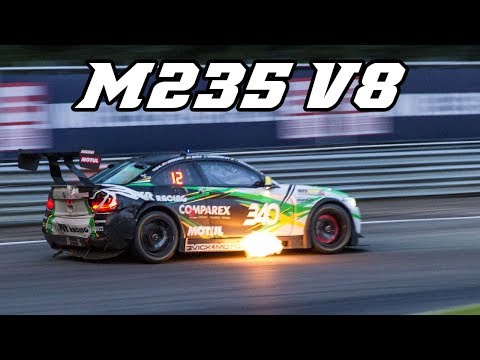 Marc BMW M235i V8 - Huge flames (24h of Zolder 2017)