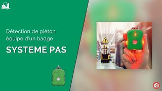 Détection de piéton équipé d'un badge T-10R