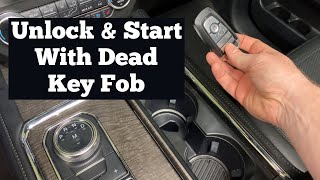 How to Unlock & Start A 2018 - 2021 Ford Expedition With A Dead Bad Broken Remote Key Fob Battery